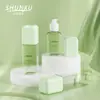 Em Estoque 150ml 200ml 250ml Grande Capacidade Frasco Spray com Tampa Quadrada para Cosméticos, Frasco Spray de Plástico Verde