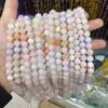 Morganita Natural Cuentas Sueltas Morganita en Polvo Cuentas Redondas Accesorios para Joyería DIY Pulsera Pulsera Collar Cuentas Al por Mayor