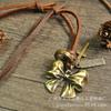 Collar de piel de vaca con lazo Joyería de moda coreana al por mayor Nuevo colgante de metal retro Taobao