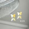 [Colección Seis] Aretes de Aguja 925 Mariposa Oso Hada Aretes Estilo Ins Transmisión en Vivo Popular Puesto Venta al Por Mayor