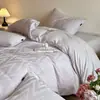 Juego de ropa de cama de cuatro piezas de jacquard de algodón puro de grado A para maternidad e infantil, estilo minimalista, todo algodón, apto para dormir sin ropa, incluye sábana plana, funda de edredón y sábana bajera.