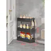 Prateleira de Armazenamento Montada na Porta, Armário de Armazenamento Ultrafino, Carrinho Pequeno, Prateleira em Camadas, Organizador de Espaços Vazios, Prateleira de Armazenamento para Detergente de Lavanderia no Banheiro