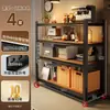 Prateleira Doméstica Porta-Prateleiras Prateleira de Armazenamento Multicamadas Suporte de Chão Eletrodomésticos de Cozinha Armário de Armazenamento para Varanda Exibidor de Supermercado