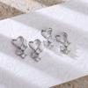 Celebridade da Internet Joias para Unhas Recorte Coração de Pérola Franja Luxo Acessível Zircônia Super Brilhante Metal Borboleta Estereoscópica Acessórios para Unhas
