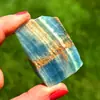Piedra Cruda de Cristal Natural Gema Azul Muestra Difusor de Aroma Piedra Decoración para el Hogar y la Oficina
