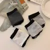 Ropa Interior para Mujer 10A Algodón Antibacteriano Entrepierna Extendida Cintura Media Tejido de Malla Cómodo Sin Costuras Transpirable Calzones para Mujer
