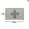Emblema da Cruz Vermelha Patch de Primeiros Socorros Médicos Ir Refletivo Gravado a Laser Patch de Tecido Bordado Bandeira Suíça Patch de Velcro