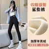 Calça Tubarão de Lã de Cordeiro para Barbie Quente de Inverno com Forro de Fleece Espessada de Cintura Alta Controle de Barriga Leggings de Yoga para Mulheres