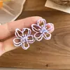 Pendientes de Flor Hueca Rosa Dulce de Primavera para Mujer, Lujo Ligero, Gama Alta, Diseño Único, Pendientes Súper de Hada y Hermosos