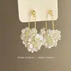 Despierta Esos Pendientes de Borla Florales Retro Franceses de Super Hada Jasmine, Lujo Accesible, Pendientes Elegantes de Nicho de Gama Alta