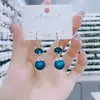 2022 Novo Estilo Coreano Moderno Elegante Brincos Longos Femininos Estilo Coreano Simples Outono e Inverno Ágata Vermelha Brincos de Pérola Brincos