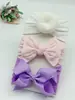 Venta caliente banda para el pelo de bebé lazo de nailon accesorios para el pelo de niños calcetines de bola súper suaves juego de tocado ancho Venta al por mayor