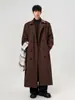 Abrigo de Lana de Longitud Media para Hombre, Chaleco de Moda para Parejas, Ropa Exterior Holgada, Gabardina hasta la Rodilla Estilo Old Money