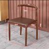 Silla esquinera de hierro y madera maciza de imitación con respaldo, taburete, silla de comedor nórdica sencilla, mesa y silla combinadas para restaurante, cafetería, tienda de té y leche