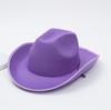 Fábrica da Amazon em estoque chapéu de cowboy branco DIY pintura feita à mão chapéu de cowboy ocidental chapéu de feltro com bordas brancas