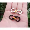 Hebilla de figura de ocho de acero inoxidable gancho de bloqueo para exteriores mosquetón en forma de S llavero de liberación rápida hebilla de seguridad para cremallera de mochila metal