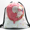 Mochila con Cordón de Tela Oxford Estampado Digital 3D Nuevo Unicornio para Compras Almacenamiento Mochila con Cordón