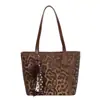 Bolsa Tote Estampa de Leopardo 2026 Nova para Mulheres, Bolsa de Ombro Grande Capacidade de Alta Qualidade para o Dia a Dia, Bolsa Versátil Fashionável Tendência