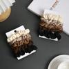 Paquete de 5 Cuerdas para el Cabello Color Leche Curry Anillos para el Cabello Colon de Satén Francés Cuerda Básica de Seda para el Cabello que Combina con Todo Accesorios para el Cabello