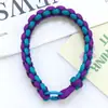 Nuevo Lanyard para Teléfono Móvil Huayang de Bloques de Color Tejido a Mano Corto Versátil Fuerte Llavero Correa de Muñeca para Bolso