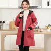 Nuevo Estilo Abrigo de Trabajo Impermeable y a Prueba de Aceite para Mujer, Ropa de Abrigo con Forro de Polar para el Trabajo, Cocina y Tareas Domésticas, Delantal