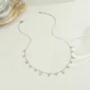 Collar Fino de Acero Inoxidable Transfronterizo con Elementos de Estrella, Luna, Corazón, Flor y Ala, Cadena para Clavícula Versátil de Múltiples Capas al por Mayor