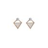 Coreano Geométrico Diamante 925 Brincos de Prata Brincos de Celebrante da Internet Moda Simples All-match Girl Brincos