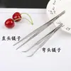Pinzas Rectas de Codo de Acero Inoxidable Hechas a Mano Material DIY Clip para Cosas con Pedrería Joyería para el Cabello Herramienta para Perlas Accesorios