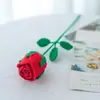 Tulipán Rosa Degradado Flores Artificiales Tejidas con Hilo Ramo Girasol Día de la Madre Día de San Valentín Flores Artificiales Crochetadas