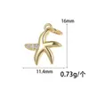 Color Oro 14K Conservación del Color Pequeñas Estrellas de Mar Accesorios DIY Joyería Hecha a Mano Pendientes Estilo Marino Pulsera Collar Colgante Venta al por Mayor Transfronteriza