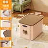 Caja de almacenamiento de escritorio para el hogar, sala de estar, con tapa, gran capacidad, caja de almacenamiento de juguetes, plástico engrosado, a prueba de polvo, caja de almacenamiento de ropa