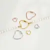 Acessórios Feitos à Mão Fecho Universal em Formato de Coração para Colares, Pulseiras, Pingentes, Acessórios de Chaveiro Abertos Destacáveis Versáteis