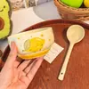 2026 Vajilla de Dibujos Animados de Frutas Corazón Dulce Estilo Ins Hogar Comedor Cerámica Tazón de Postre para Niñas y Niños con Alto Valor Estético y Diseño Lindo