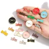Accesorios para Joyería de Aleación DIY Letra Inglesa Amor Etiqueta Esmaltada Colgante Redondo Pulsera Llavero Collar Encanto