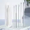 Kit de Ferramentas para Limpeza de Ouvido: Coletor de Cera de Ouvido em Aço Inoxidável, Colher de Ouvido, Pinça de Ouvido, Ferramenta de Limpeza de Ouvido com Armazenamento