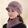 Gorro para Personas Mayores Gorro de Invierno Cálido para Niños con Forro de Felpa Gorro de Lana Tejido de Abuela Gorro de Algodón con Protección para los Oídos para Madres de Mediana Edad y Mayores Invierno
