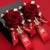 Juego completo de accesorios para boda: boutonnières para padres y familia, padrinos, damas de honor, novia, novio e invitados