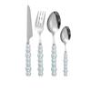 Conjunto de Talheres de Aço Inoxidável para Mesa de Cerâmica Transfronteiriça, Faca de Bife, Garfo e Colher, Conjunto de Quatro Peças para Comida Ocidental em Casa, Colher de Café Espessa