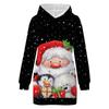 Sudadera nueva de 24 años con estampado navideño, suéter holgado europeo y americano transfronterizo de muñeco de nieve, impresión digital a D-made