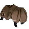 Conjunto infantil, ropa de bebé estilo coreano, colección otoño/invierno, forrado de forro polar y engrosado, ropa exterior unisex para bebé, ropa infantil otoño/invierno