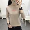 112 # Camiseta de Manga Comprida Feminina Gola Alta (Tiro real) (100% Outro) (Aumentar 2Xl/3Xl)