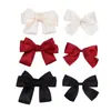 Llegada Nueva Coreana Pinza para el Cabello con Lazo de Tres Capas Popular en Internet ins Elegante Francés Elegante Pinza Lateral de Cinta Accesorios para el Cabello para Mujeres