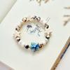 Pulseira mista de cerâmica Jingdezhen estilo étnico fresca para estudantes, temperamento fofo, pulseira feminina tecida à mão