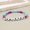 Mofado Taylor Letra Boêmia INS Contas de Arroz Pulseira de Miçangas Joias DIY Pulseira Infantil Joias de Verão Femininas