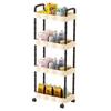 Estantería de Piso con Ruedas Dopamine para Guardar Frutas, Snacks y Juguetes Estantería de Almacenamiento en Carrito Doméstico con Niveles