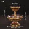 Nueva Taza Protectora Nepalí de Cobre Tallado con Decoración de Flores para Ofrenda al Buda, Adorno Decorativo Hecho a Mano de Cobre Rojo para el Hogar