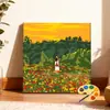 30*30 paisaje de campo pintura al óleo digital DIY pintado a mano escena callejera cafetería pintura decorativa acrílica en stock al por mayor