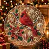 Pintura de Diamante 5D de Natal Pingente Acrílico Papai Noel Presente Artesanato DIY Feito à Mão
