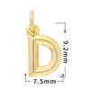 Accesorios de Joyería con Circonita Micro-Pavimentada, 26 Letras Brillantes, Baño de Oro Real de 18 Quilates, Collar, Accesorios de Colgante Pequeño