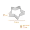 En Stock Anillo Perforado de Acero Inoxidable 430 Forma de Estrella para Tarta Anillo de Mousse Francés Anillo para Tarta de Queso Molde de Estrella de Cinco Puntas para Hornear